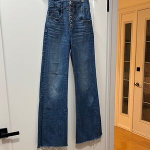 Veronica Beard High-Waisted Blue Denim Jeans